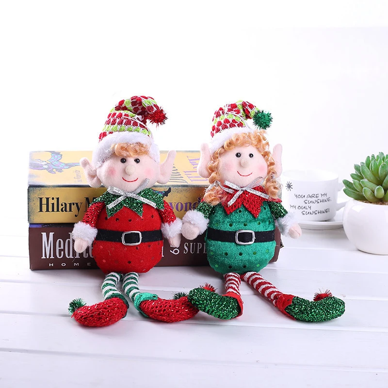 

Christmas Ornaments Christmas Red Green Long Legs Doll Christmas Tree Dolls