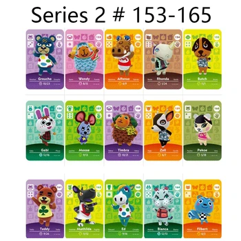 

Series 2 (153 to 165) Animal Crossing Card Amiibo locks nfc Card Work for Switch NS 3DS Games Series 2 (153 to 165)
