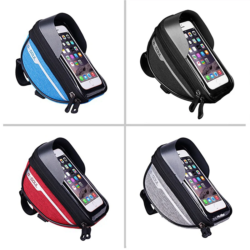 6.5 Inch Bicycle Touch Screen Bag Waterproof MTB Head Tube Handlebar Phone Bag Bicycle Accessories Mobile Phone Holder Case