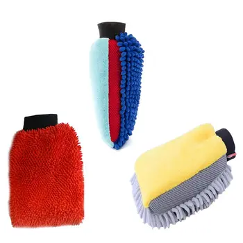 

Waterproof Car Wash Microfiber Chenille Gloves Car Cleaning Double-faced Glove