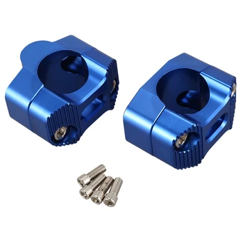 

Motorcycle 1 1/8 inch Cnc Aluminum Handlebar Risers 28Mm Adjustable Bar Clamps Universal for Exc Yzf Crf Klx Dirt Pit Bike(Blue)
