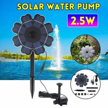 

2.5W 220L/H Solar Panel 12V Water Pump Pond Garden Floating Fountain Submersible Pump Bird Bath Garden Decoration Outdoor Decor