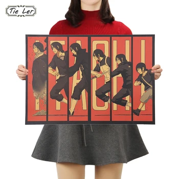 

TIE LER Japan Anime Nostalgic Retro Posters Kraft Paper High Quality Painting For Home Decor Wall Stickers 50.5x35cm