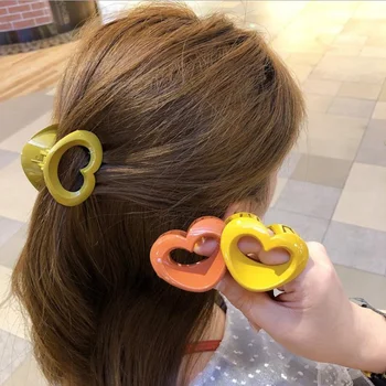 

1 PC Women Hair Claw Clamp Girls Plastic Large Ponytail Clip Pure Color Hairpin Claws Clamp Headwear Hair Accessories New