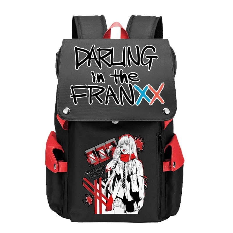 

Unisex Anime Cartoon DARLING in the FRANXX HIRO 02 ZERO TWO ICHIGO Travel Rucksack Casual Schoolbag Student Backpacks