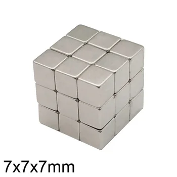 

10~200pcs 7x7x7 mm Small Block Magnets 7*7*7 Super Neodymium sheet Magnet 7x7x7mm Stong NdFeB Permanent Magnetic 7*7*7mm N35