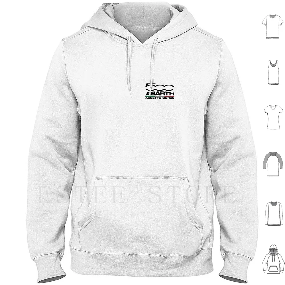 500 Abarth Assetto Corsa-Felpe Con Cappuccio Nere Manica Lunga Abarth Fiat 500 595 695 Track Day Rally Motorsport Racing 124