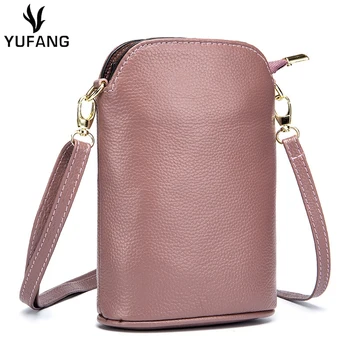

YUFANG Casual Small Messenger Crossbody Bags Genuine Leather Hand Bags High Quality Ladies Party Purse Women Clutch Shoulder Bag
