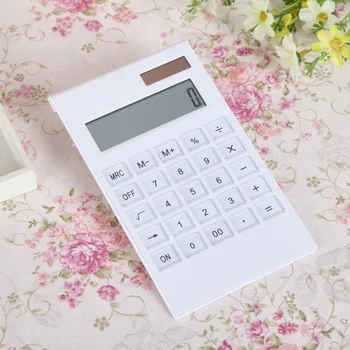 

Creative Slim Portable mini 12 digital Calculator Solar Energy Crystal Keyboard Dual Power Supply Reken Machine