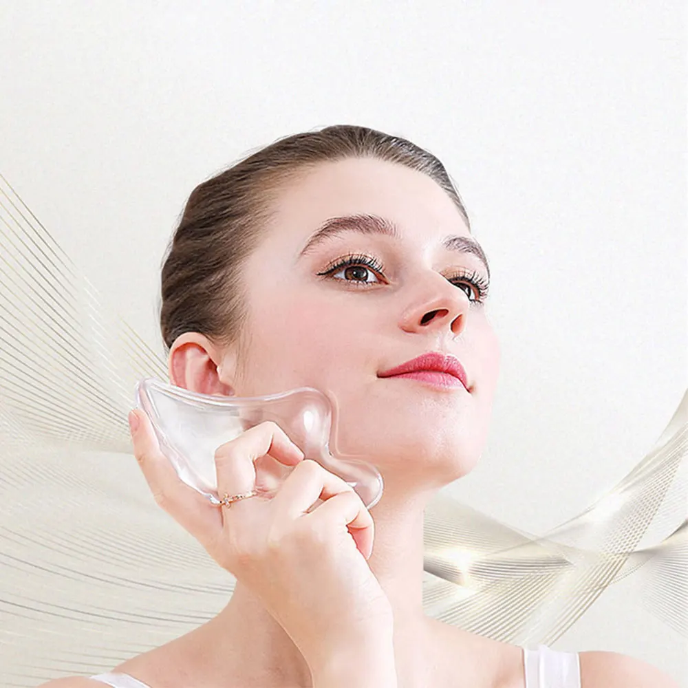 Transparent Natural Resin Crystal Scrapping Plate Thin Face Detox Body Face Massage Board Massage Relaxation Scraping Plate