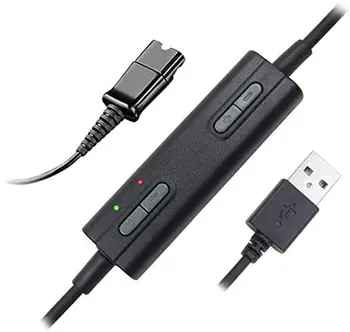 

QD to USB Adapter Heaset Quick Disconnect to USB cable with Volume and Mute Switch for P lantronics headsets