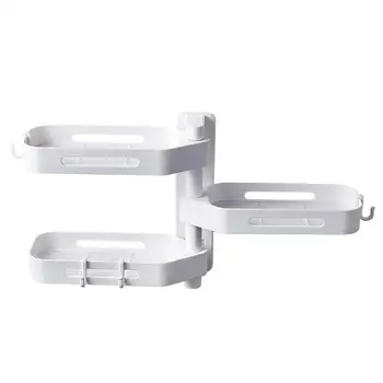 

1 Pcs 180 Rotation Corner Shelf 3 Tiers Kitchen Bathroom Shelves Stainless Steel Double Layers Corner Storage Holder Rack