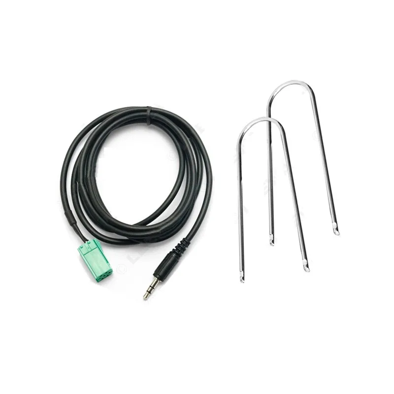 

Car Aux Stereo Audio Line Input Adapter Cable 3.5mm for iPhone iPod MP3 with Removal Tool for Renault 2005-2011 Clio Megane