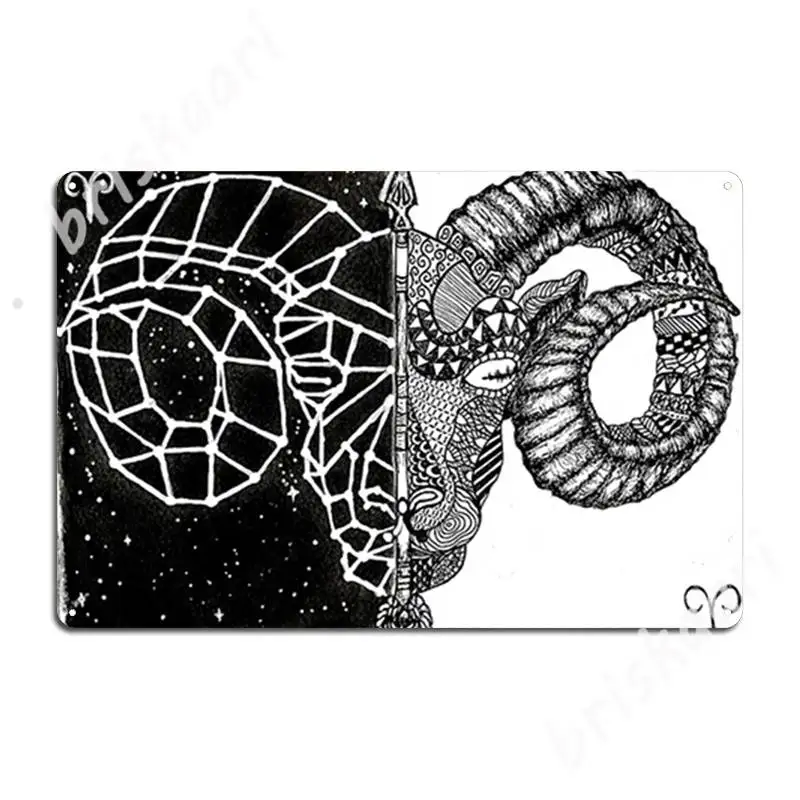 

Aries Metal Signs Retro Wall pub Plaques Bar Cave Tin sign Posters
