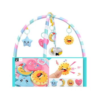 

Round Baby Toy Pedal Piano Baby Early Education Detachable Rattle Light Music Carpet Multi-Functional Fitness Rack