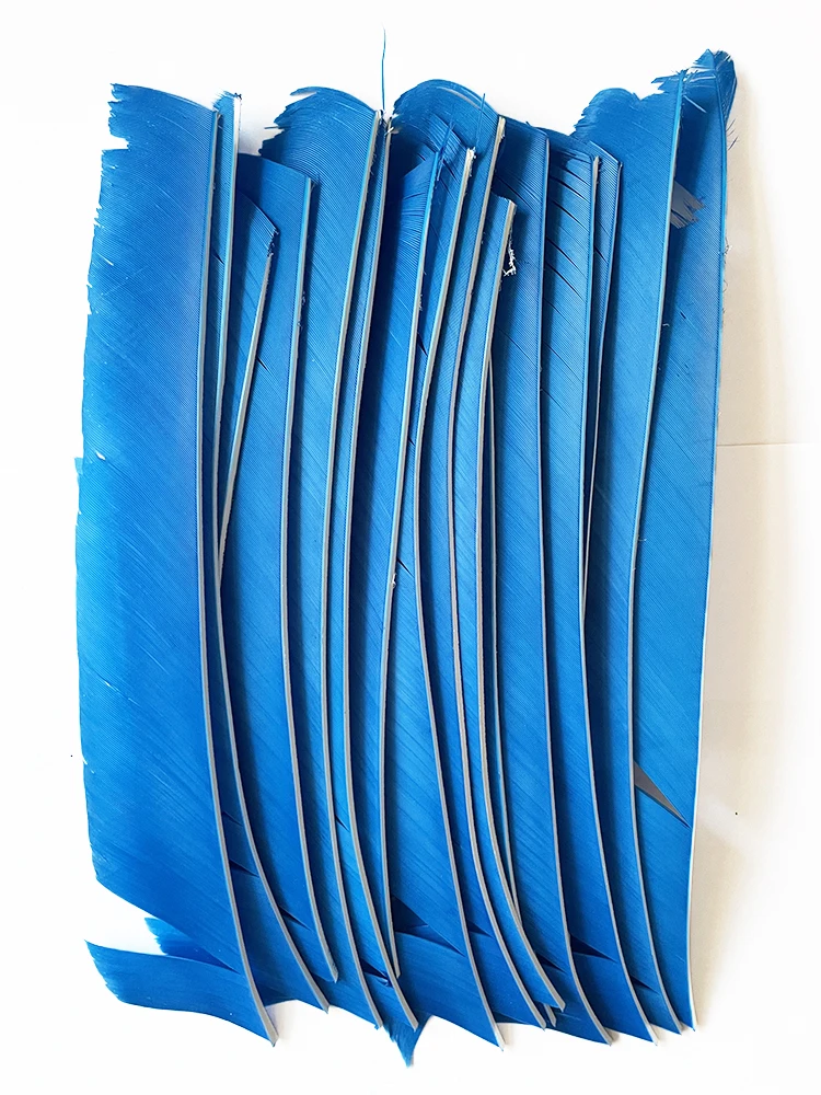 100 Stücke Linker Flügel Bogenschießen Pfeil Spirale Twist Wrap Volle Länge Federn 18-25 CM Echte Türkei Befiederung Jagd Befiederung DIY – Detail 14