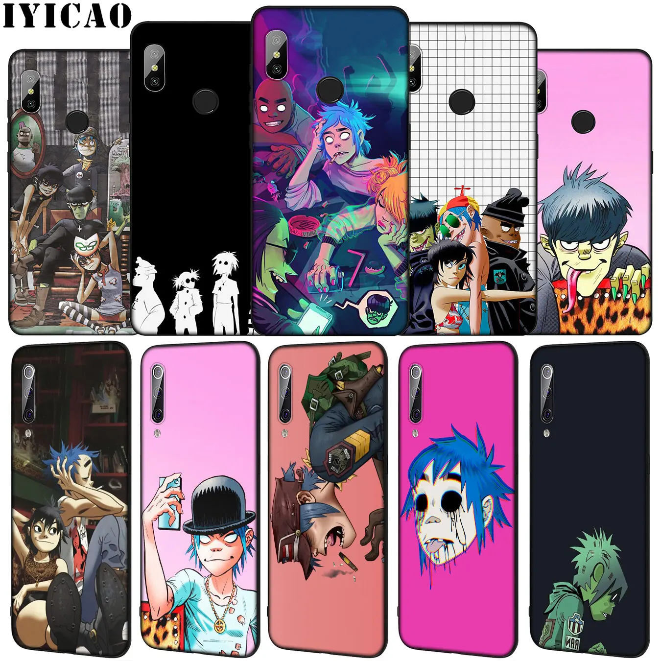 Пластиковый пляжный Мягкий силиконовый чехол IYICAO Gorillaz для Xiaomi Mi 10 9 9T A3 Pro 8 SE A2 Lite A1