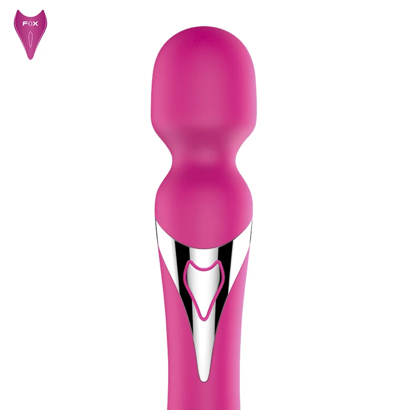 Kopen VOS FOXSHOW X3 Clit Vibrators voor Vrouwen Dildo AV Toverstaf Vibrator Massager vibrator sex toys voor vrouw Dick 7 + 7 magnetische impa
