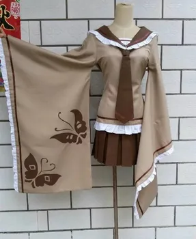 

Anime Hatsune Miku Senbonzakura Vocaloid Kagamine Rin Cosplay Costume Full Set Uniform For Women Military uniform