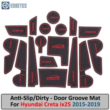 ix25 резиновый дверной коврик ворота Слот колодки межкомнатные двери колодки/чашки для hyundai Creta ix25- Нескользящие матра17шт