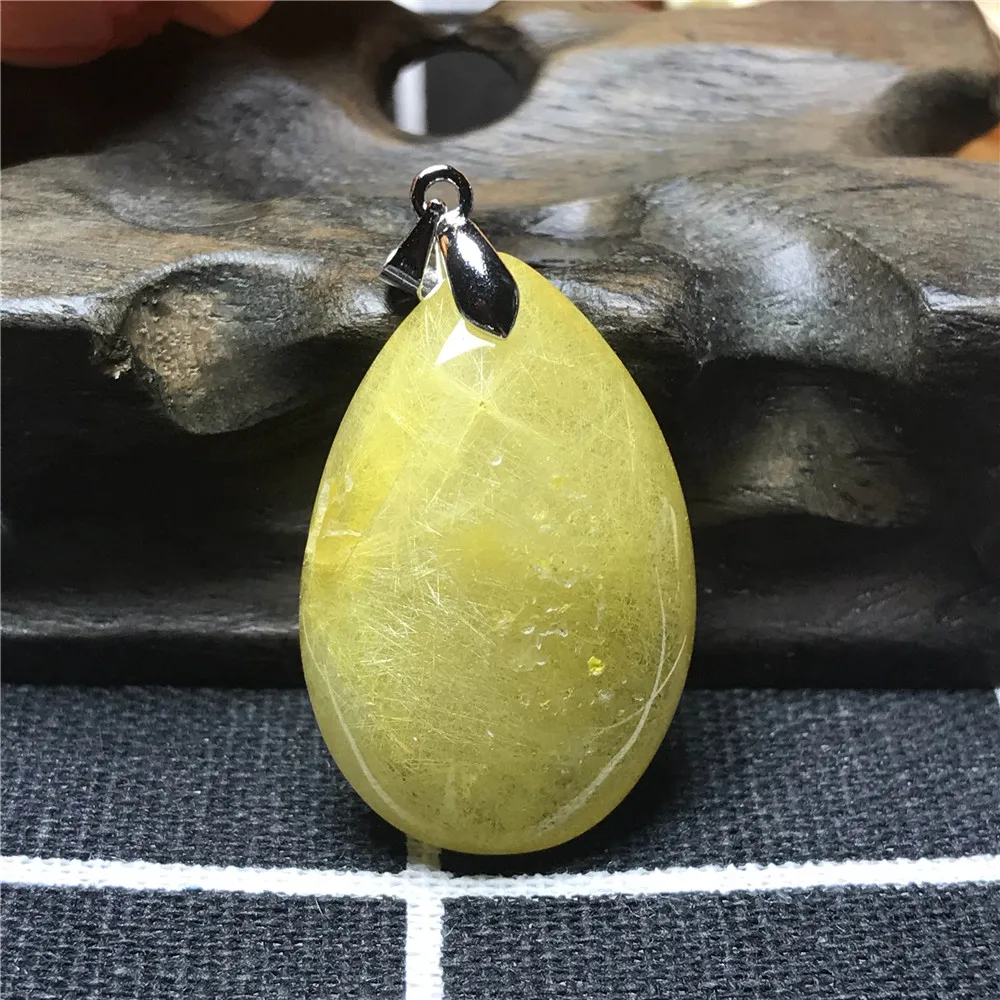 Natural Gold Rutilated Quartz Pendant (1)