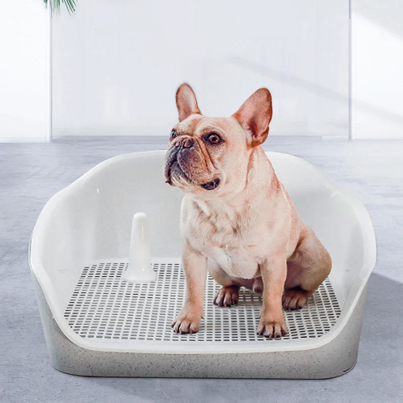 Inodoro portátil HOOPET para perros, orinal con columna, cuenco orinal para gatos y perros, orinal automático para adiestramiento, aseo para mascotas y perros