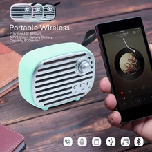 Портативный винтажный беспроводной Bluetooth 5,0 динамик мини Громкий динамик для ПК телефона громкой связи с радио FM/Aux/USB/TF карта/микрофон