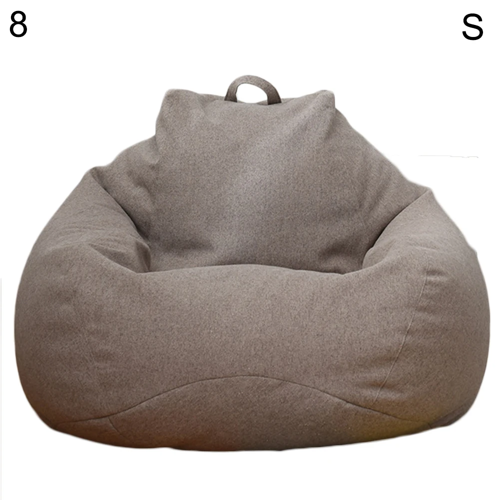 Сплошной цвет ткань ленивый шезлонг мешок фасоли мешок стул диван пылезащитный чехол украшения