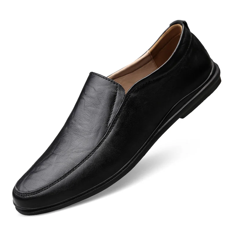 2020 New Mens Shoes Casual Luxury Brand Summer Men Loafers Leather Moccasins Comfy Breathable Slip On Boat | Обувь