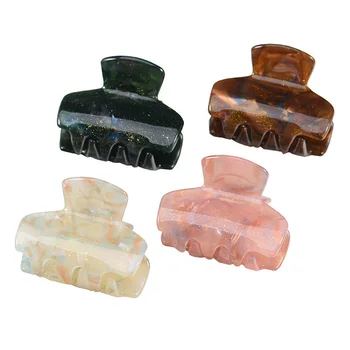 

Fashion Women Simple Hair Claw Clips Barrette Clamp Jelly Colors Acrylic Ponytail Crab Girls Hairpin Hair Styling Accessories