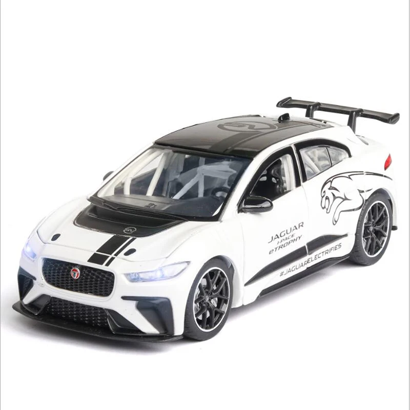 1/32 Alloy Car Model Jaguar I-Pace Super Sports Car High Simulation Car Toy Car Sound And Light Pull Back Childrens boys toy