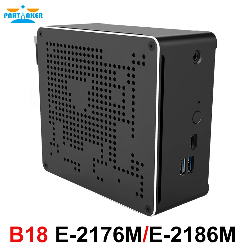 Новейшая модель Игровой ПК Intel Ксеон E 2176M 2186M 2276M 2 * lan DDR4 64 Гб M.2 NVME Мини компьютер