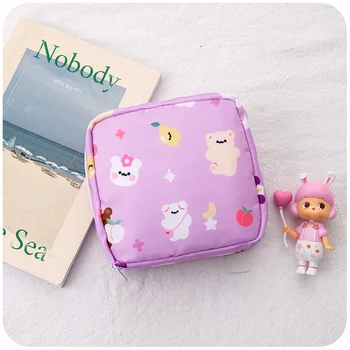 

small cute portable storage bag organizer travel women sanitary pad pouch Organizer bolsa organizadora Bags accessories EA60SN