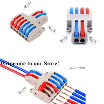

SPL-62 New Wire Wiring Universal Compact Connector 8PINS Conductor Terminal Block With Lever AWG 28-12