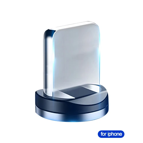 VOXLINK 1 м светодиодный магнитный USB кабель для iPhone Xs 6 и usb type C кабель и Micro USB нейлоновая оплетка для samsung Xiaomi huawei USB C - Цвет: For APPLE Plug