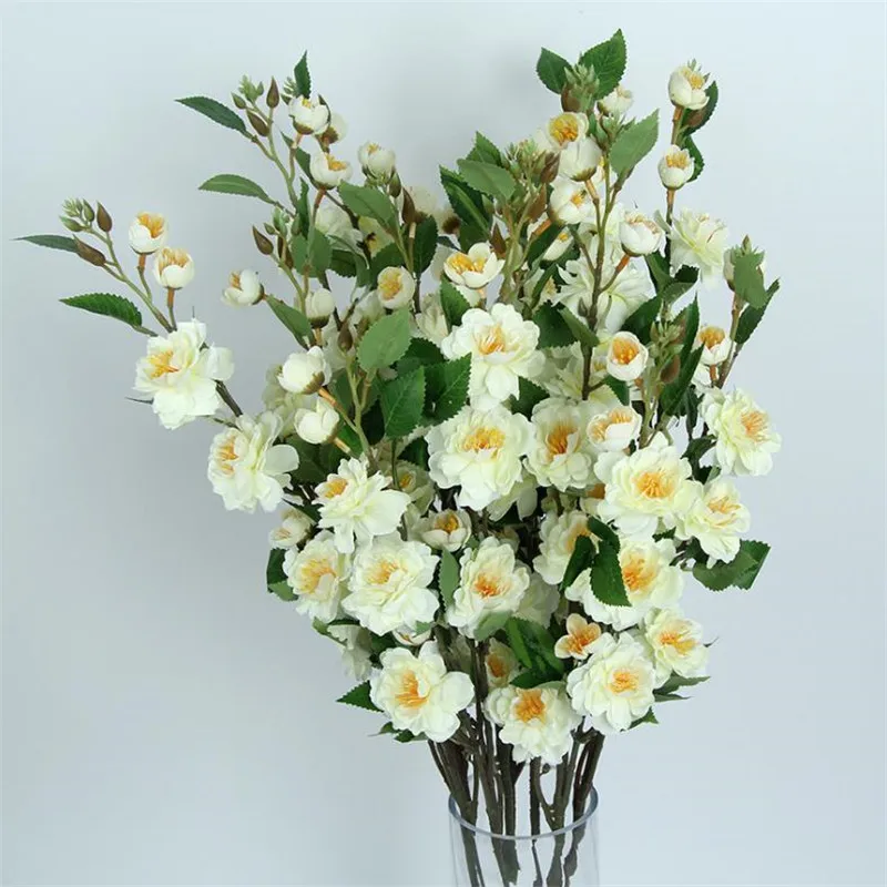 10Pcs Fake Long Stem Hawthorn Flower (3 stems/piece) 34.65&quot Simulation May Bloom for Wedding Home Decorative Artificial Flowers | Дом и