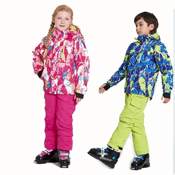 

New Kids Ski Suit Waterproof Windproof Ski Jacket and Pants Set Boy Girls Snow Clothes Children's Snowboard Ski Suits