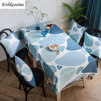 

Free Shipping Blue Cobblestones Tablecloth Table Cover Mantel De Mesa Multifunction Printed Cloth Nappe Centrini Moderni Obrus