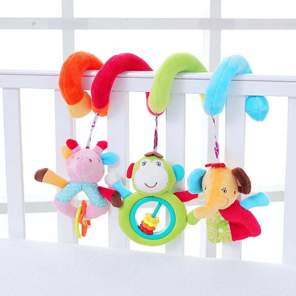 Мягкие игрушки для малышей 0-12 месяцев Musicical кроватки кровать коляска игрушка спиральные игрушки для ребенка 0-12 месяцев развивающие