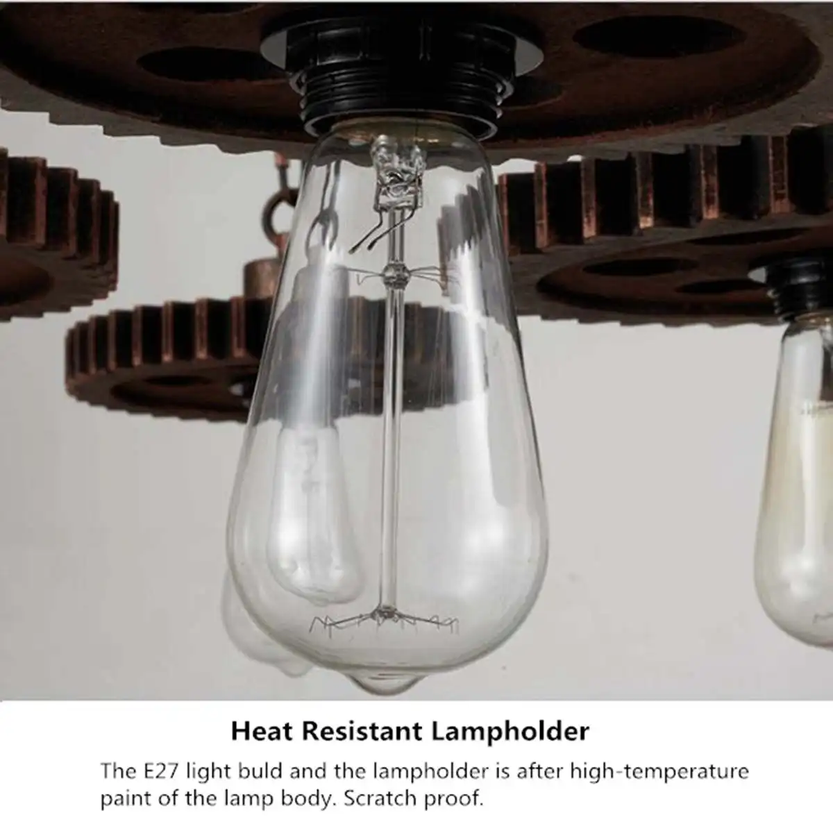 Retro pendant lamp Iron Fixture LED Ceiling Lamp Industrial Chandelier E27 Indoor Lighting for Loft Bar Steampunk Light Fixture