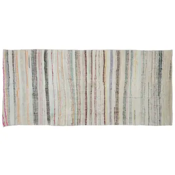 

Handmade Multicolor Vintage English Striped Rug Runner Rug 138x310 Cm-4'6''X10'2''