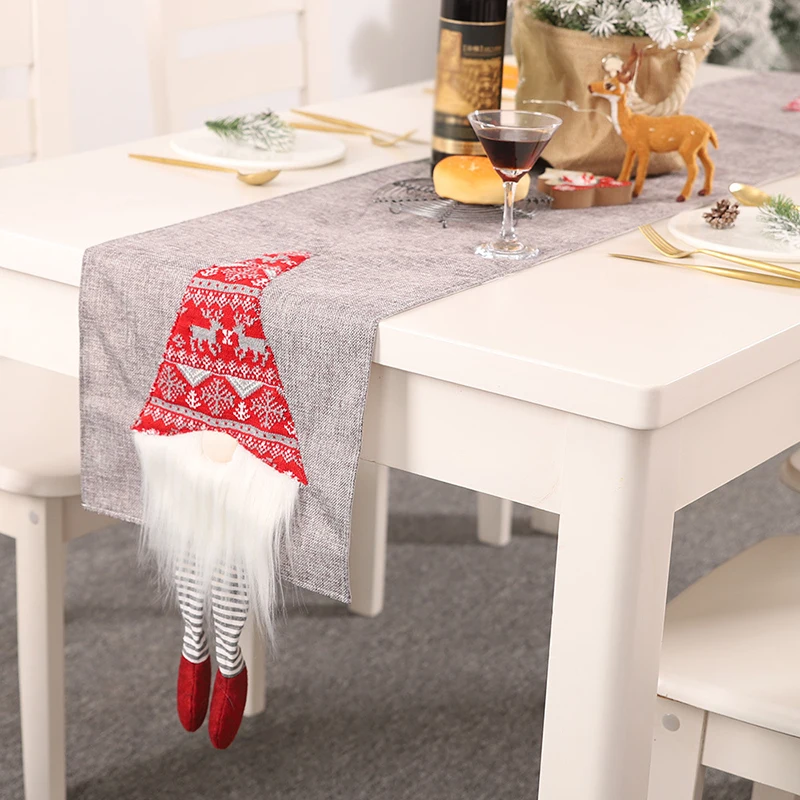 

Practical Christmas Decorations Rudolph Table Runner Non-toxic Creative Tablecloth Dining Placemats Home Garden Supplies