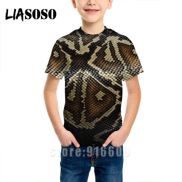 Summer snake pullover clothes Fashion t-shirt 3D print Men women animal cobra Anime children streetwear t shirt Harajuku kids