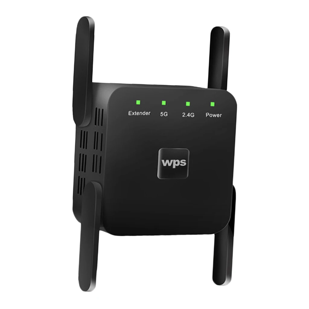 1200Mbps 2.4G 5G Wireless Wifi Repeater 4 Antennas Signal Booster UK Plug