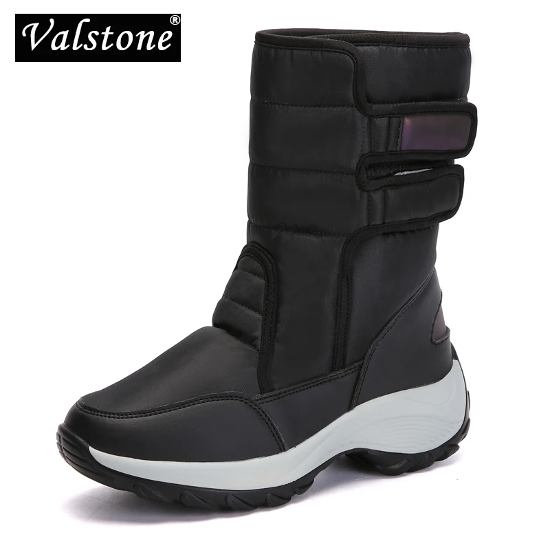 

Valstone Winter Women's waterproof platform sneakers warm Snow boots breathable winter shoes slip-on ultra light plus size 42