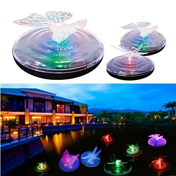 

Solar Led Float Lamp RGB Color Change Butterfly/Dragonfly Pool Light Solar Water Drift Lamp Garden Fountain Pool Water Light