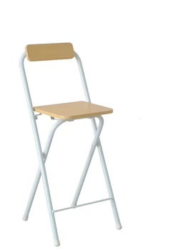 

Folding Chair Bar Stool High Home Dining Simple Portable Thickening Adult