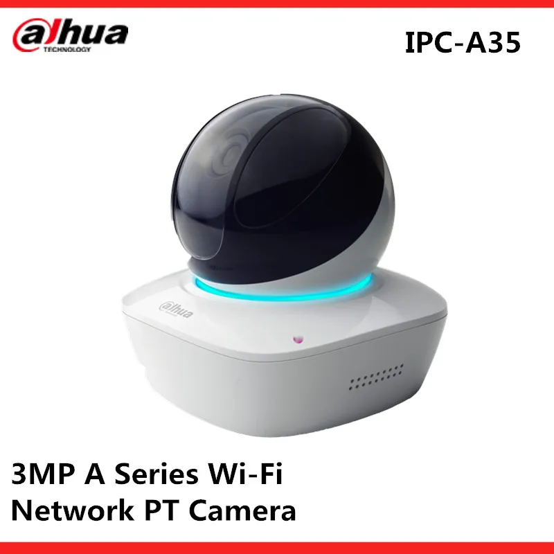 

Dahua 3MP A Series Wi-Fi Network PT Camera IPC-A35 Support Cloud IR Diatance 10m Micro SD card slot up to 128GB