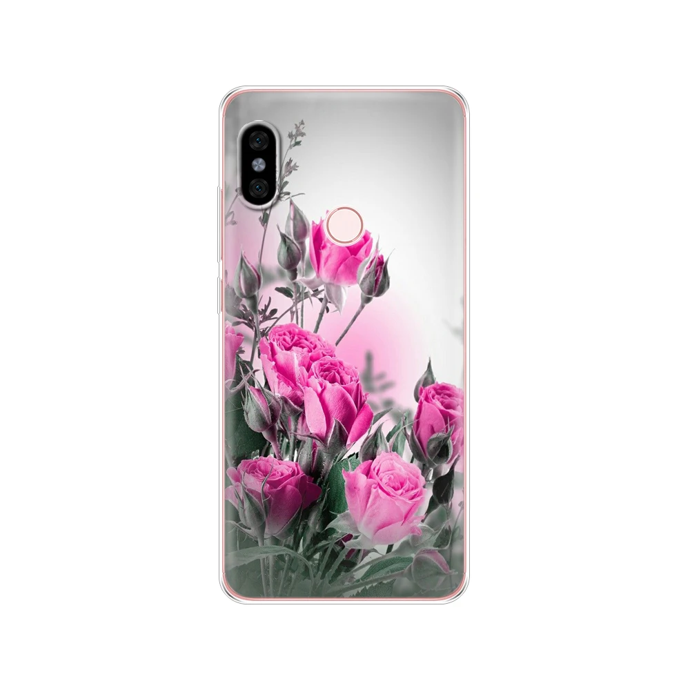 Ốp Lưng Silicon Cho Xiaomi Redmi Note 5 Phiên Bản Toàn Cầu Ốp Lưng Mềm Tpu Bao Ốp Cho Redmi Note 5 Pro Vỏ mèo Hoa 