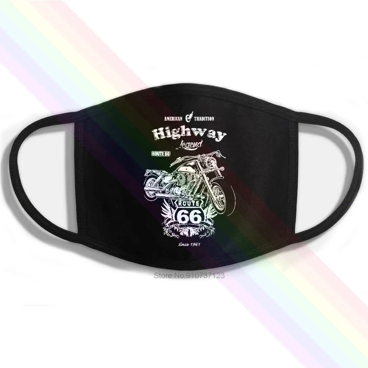 Biker Route 66 Motorrad Rocker Chopper Пользовательский Печатный моющийся дышащий многоразовый